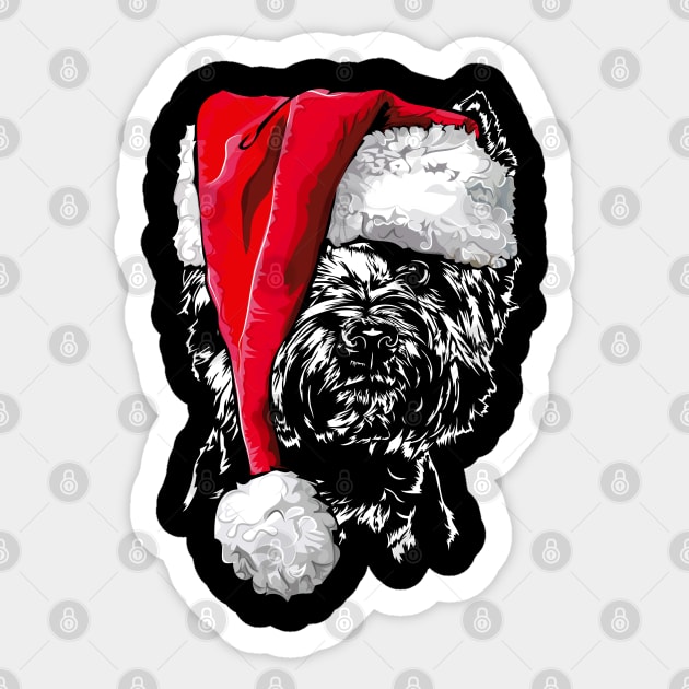 Funny West Highland White Terrier Santa Christmas dog mom Sticker by wilsigns